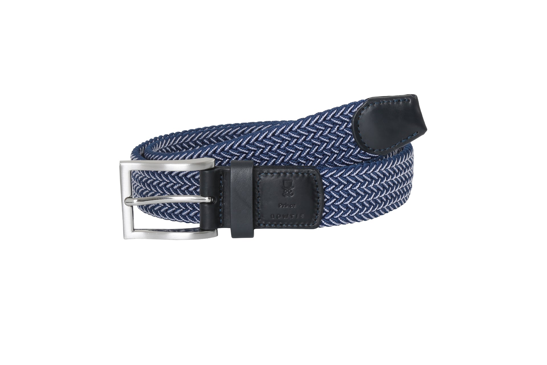Prince Bowtie Flechtgürtel Stretchband - Jeansblau meliert