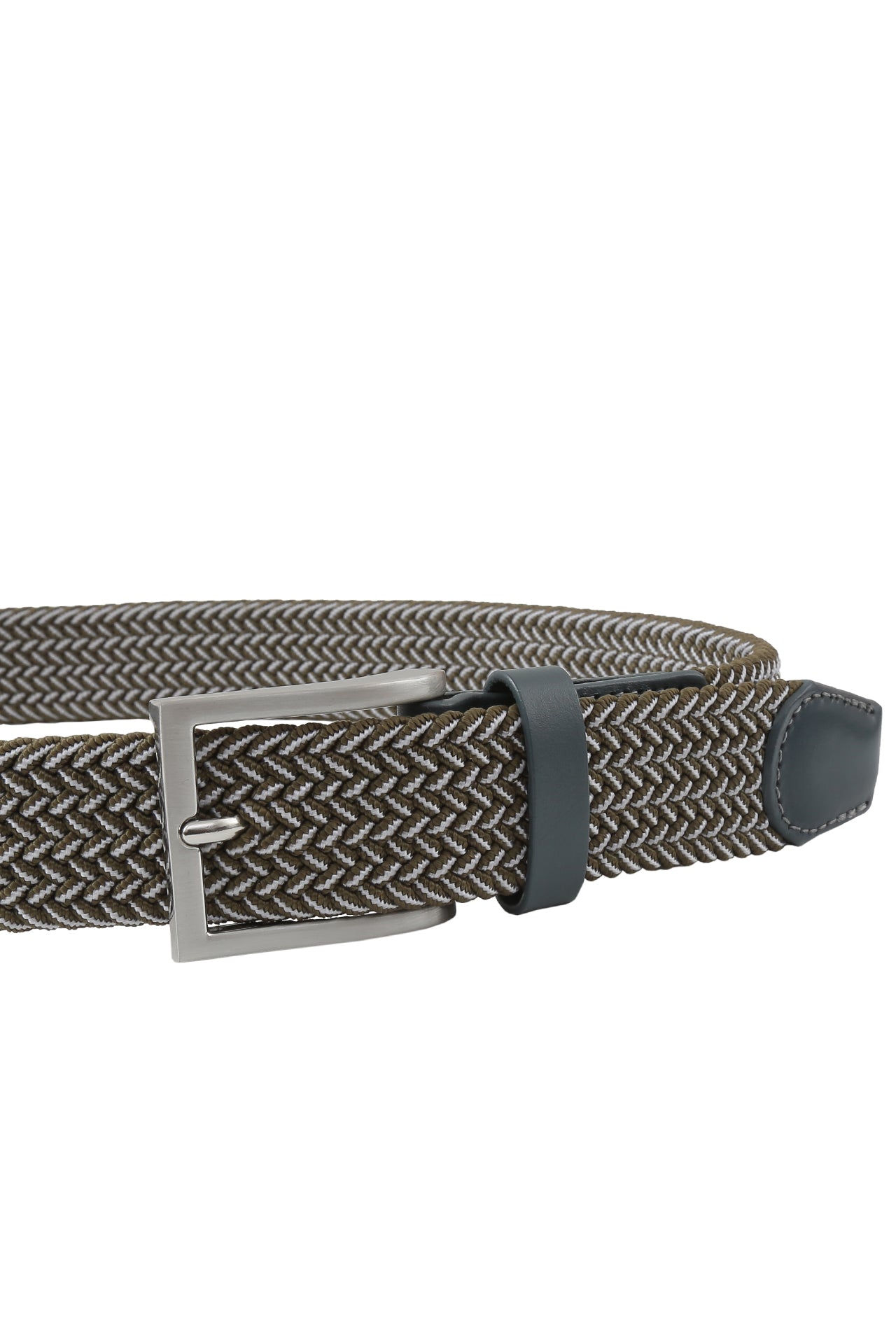 Belt olive with mottled effect