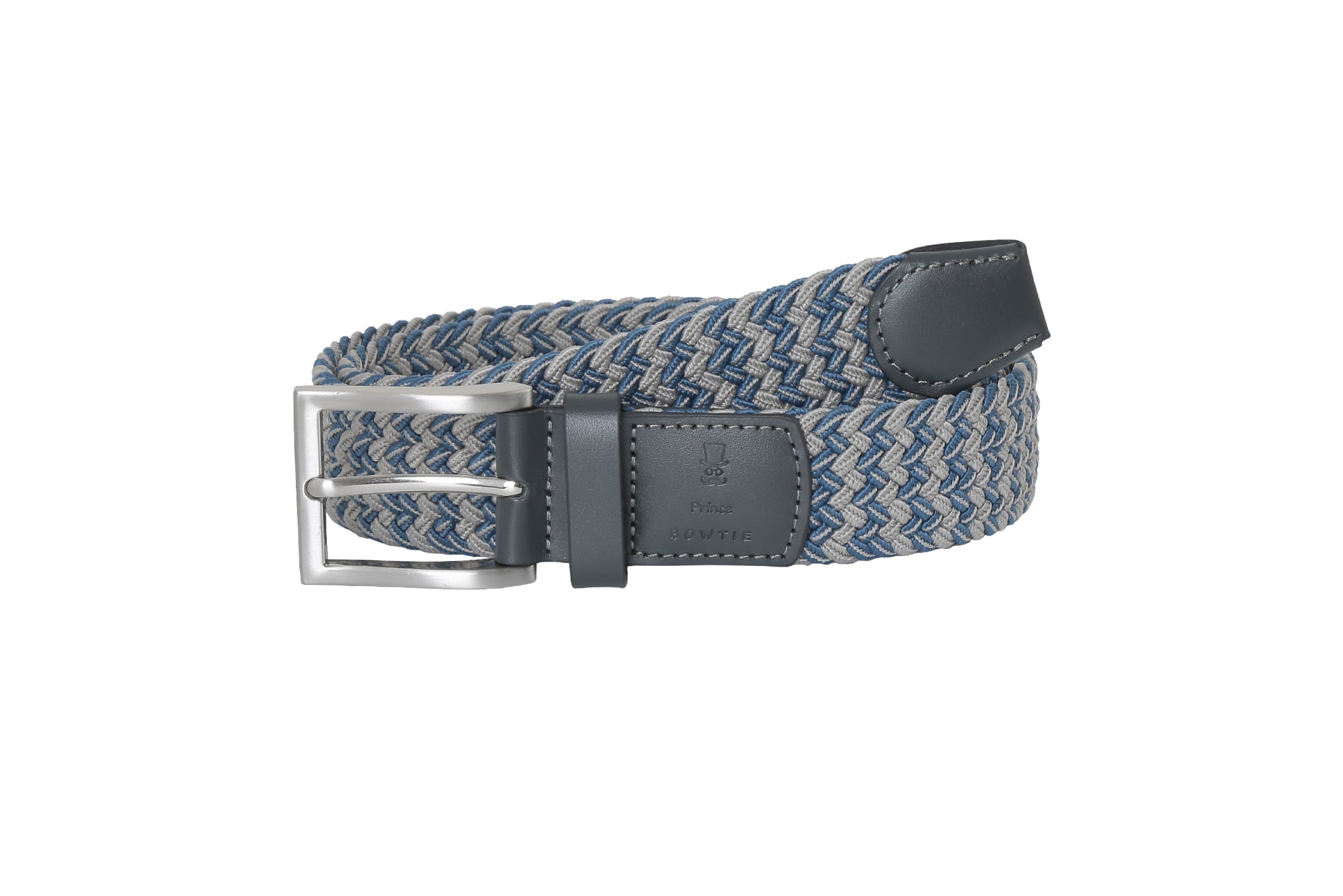 Prince Bowtie Flechtgürtel Stretchband - Grau/Blau