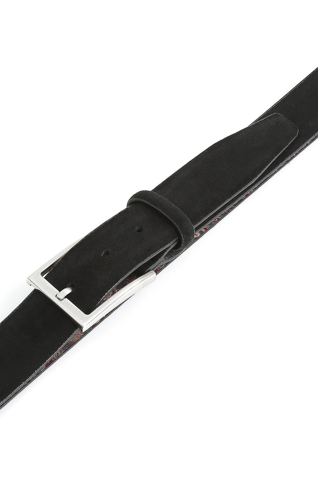 Se‪idenfalter Veloursleder Gürtel - Gürtel geschlossen im Detail - Schwarz