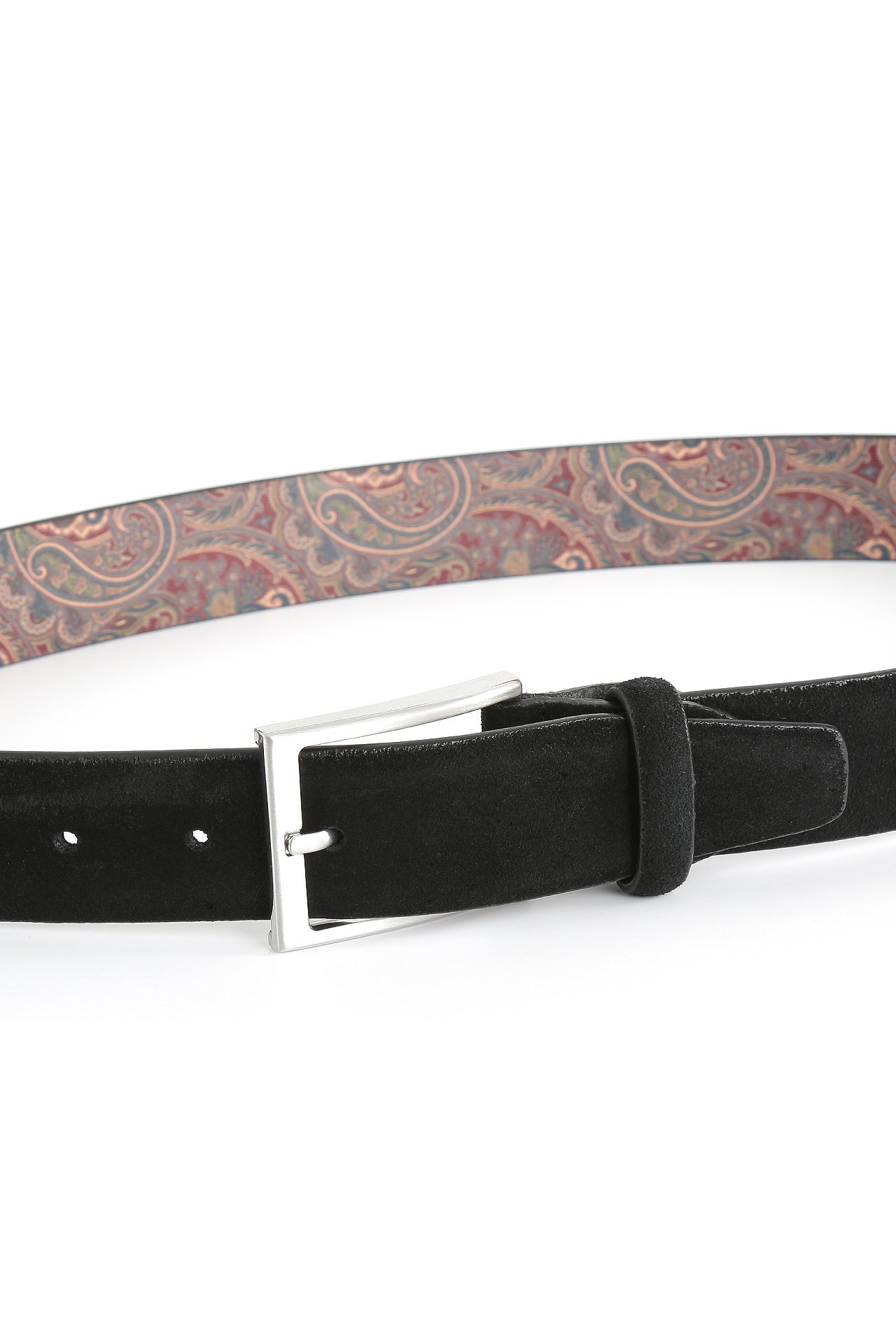 Se‪idenfalter Veloursleder Gürtel - Gürtel geschlossen - Schwarz