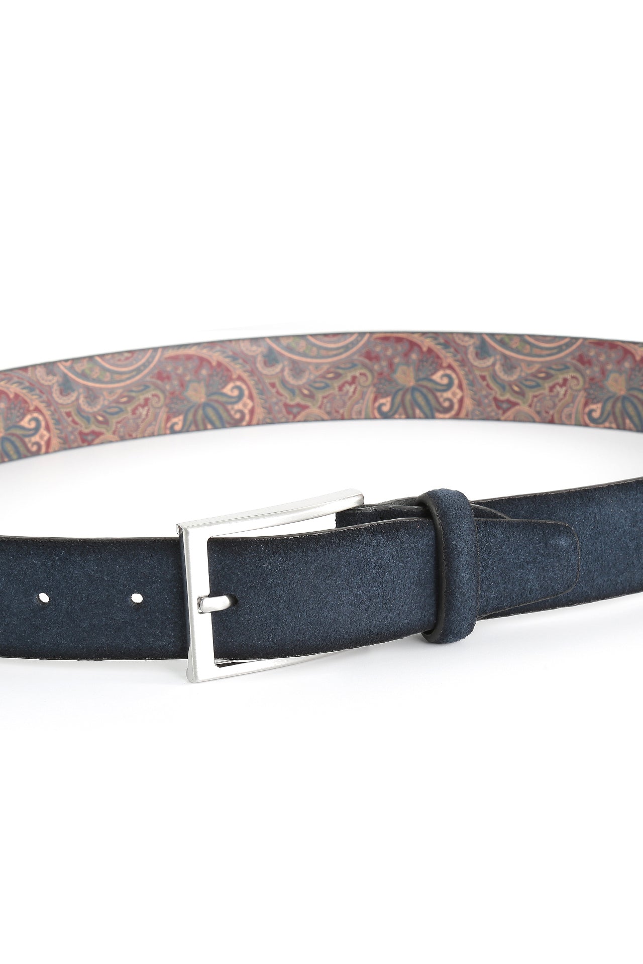 Se‪idenfalter Veloursleder Gürtel - Gürtel geschlossen - Dunkelblau