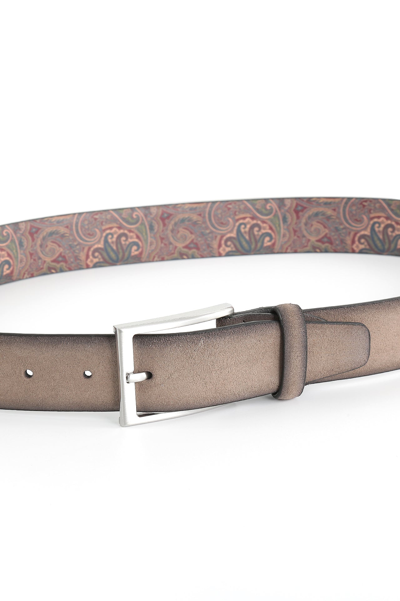 Se‪idenfalter Veloursleder Gürtel - Gürtel geschlossen - Taupe