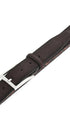 Se‪idenfalter Veloursleder Gürtel - Gürtel geschlossen im Detail - Dunkelbraun