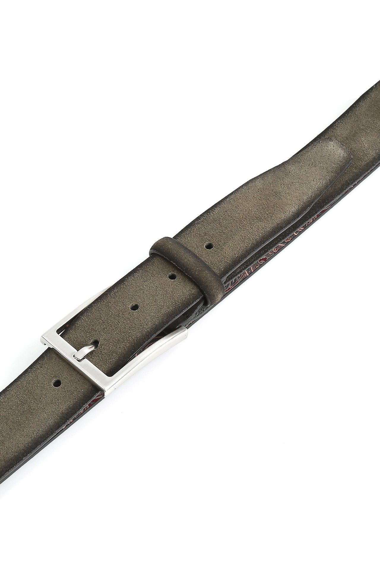 Se‪idenfalter Veloursleder Gürtel - Gürtel geschlossen im Detail - Grün