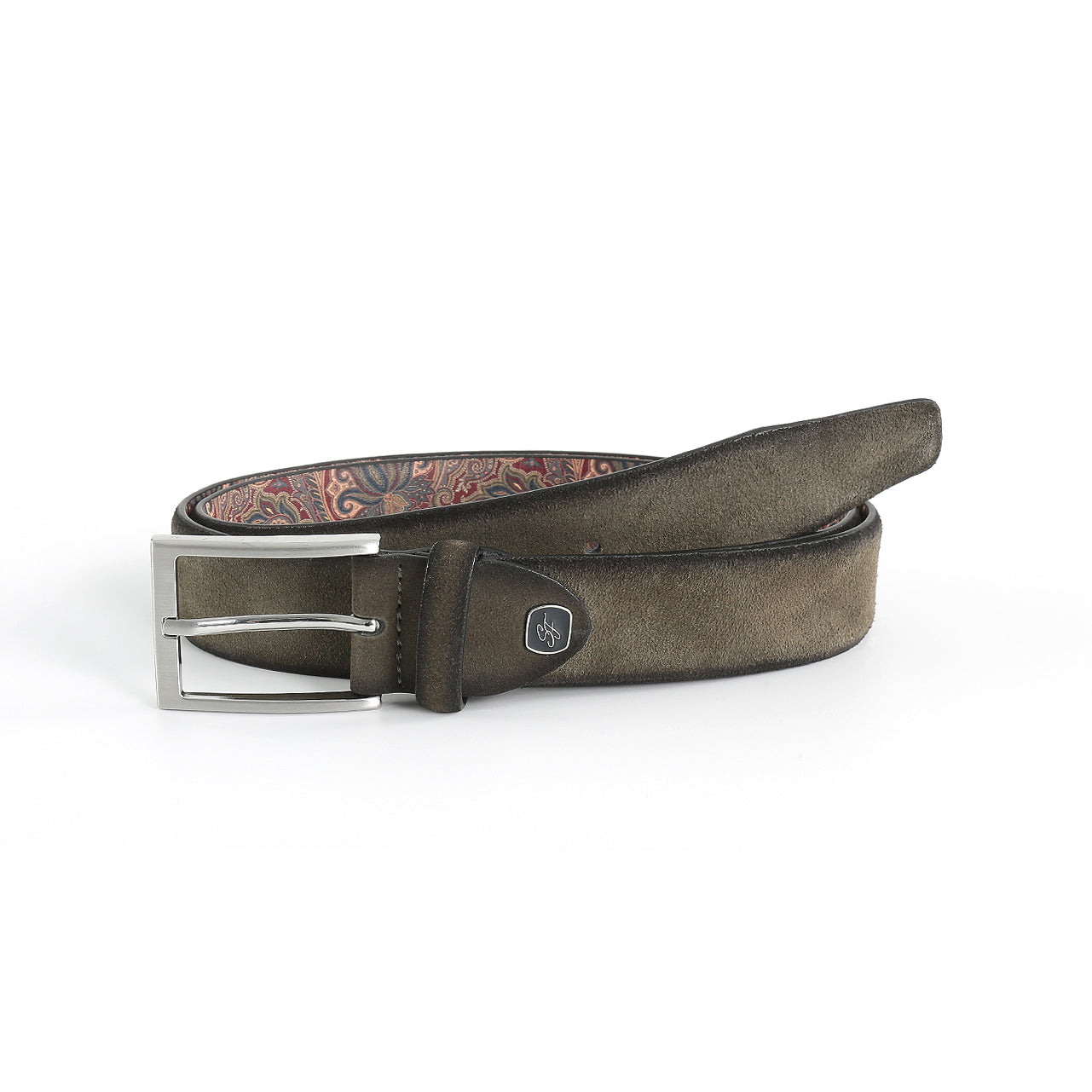 Se‪idenfalter Veloursleder Gürtel - Grün