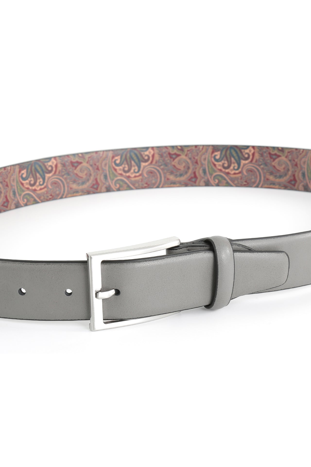 Se‪idenfalter Glattleder Gürtel - Gürtel geschlossen - Grau