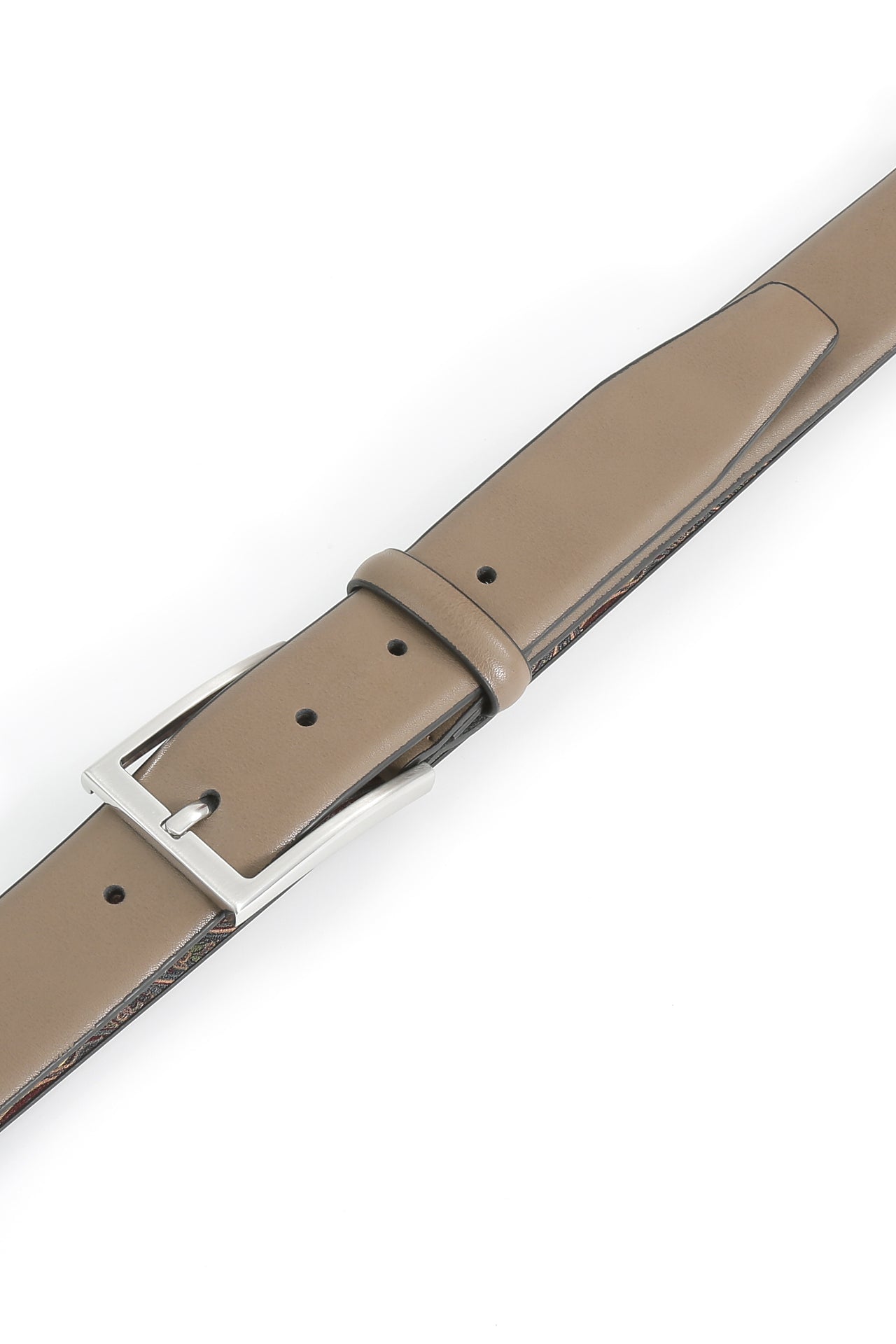 Se‪idenfalter Glattleder Gürtel - Gürtel geschlossen im Detail - Taupe