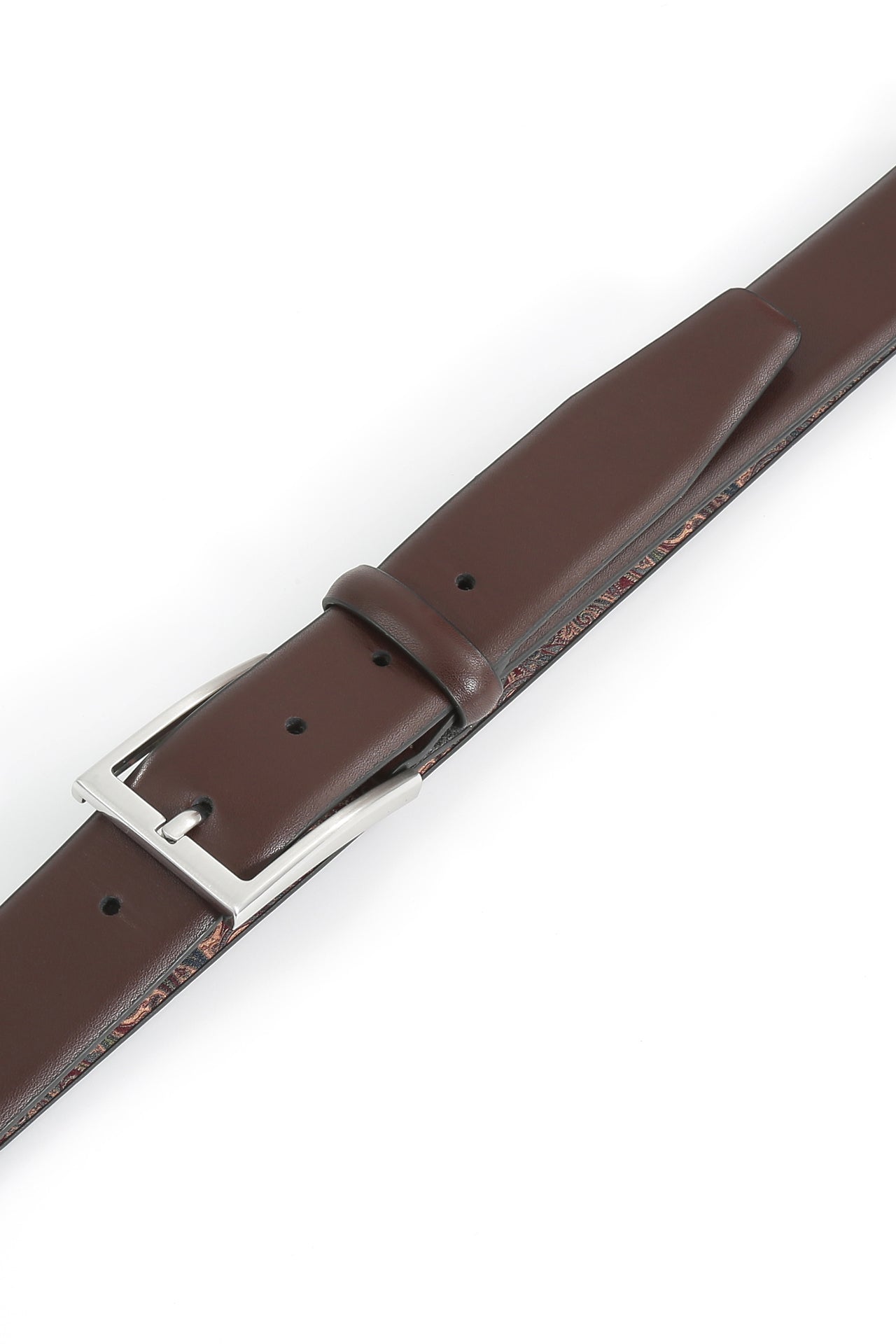 Se‪idenfalter Glattleder Gürtel - Gürtel geschlossen im Detail - Dunkelbraun