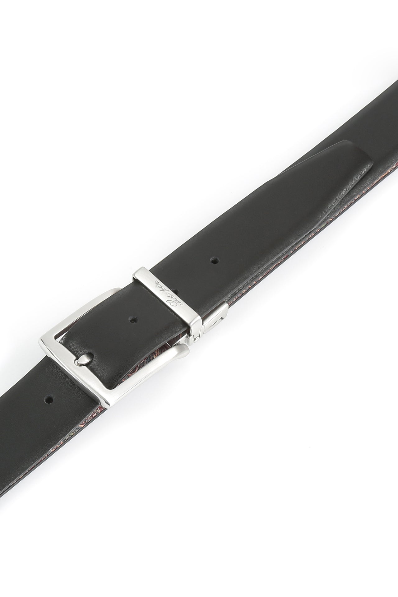 Se‪idenfalter Glattleder Wendegürtel - Gürtel geschlossen im Detail - Schwarz