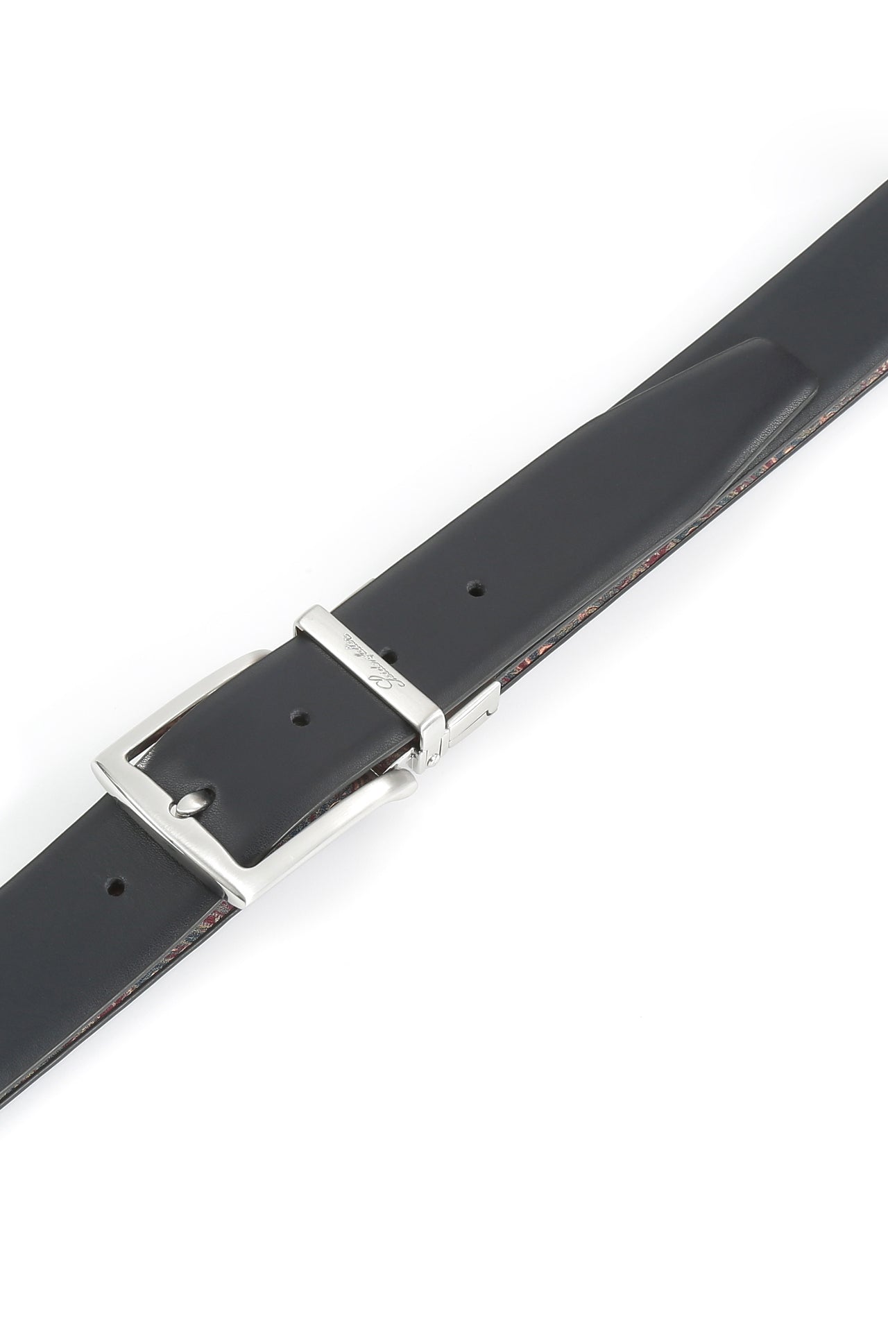 Se‪idenfalter Glattleder Wendegürtel - Gürtel geschlossen im Detail - Dunkelblau