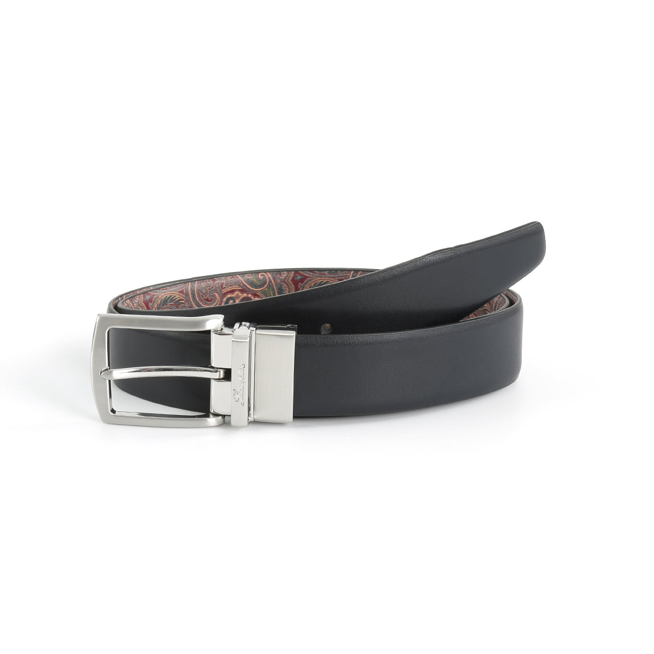 Se‪idenfalter Glattleder Wendegürtel - Dunkelblau