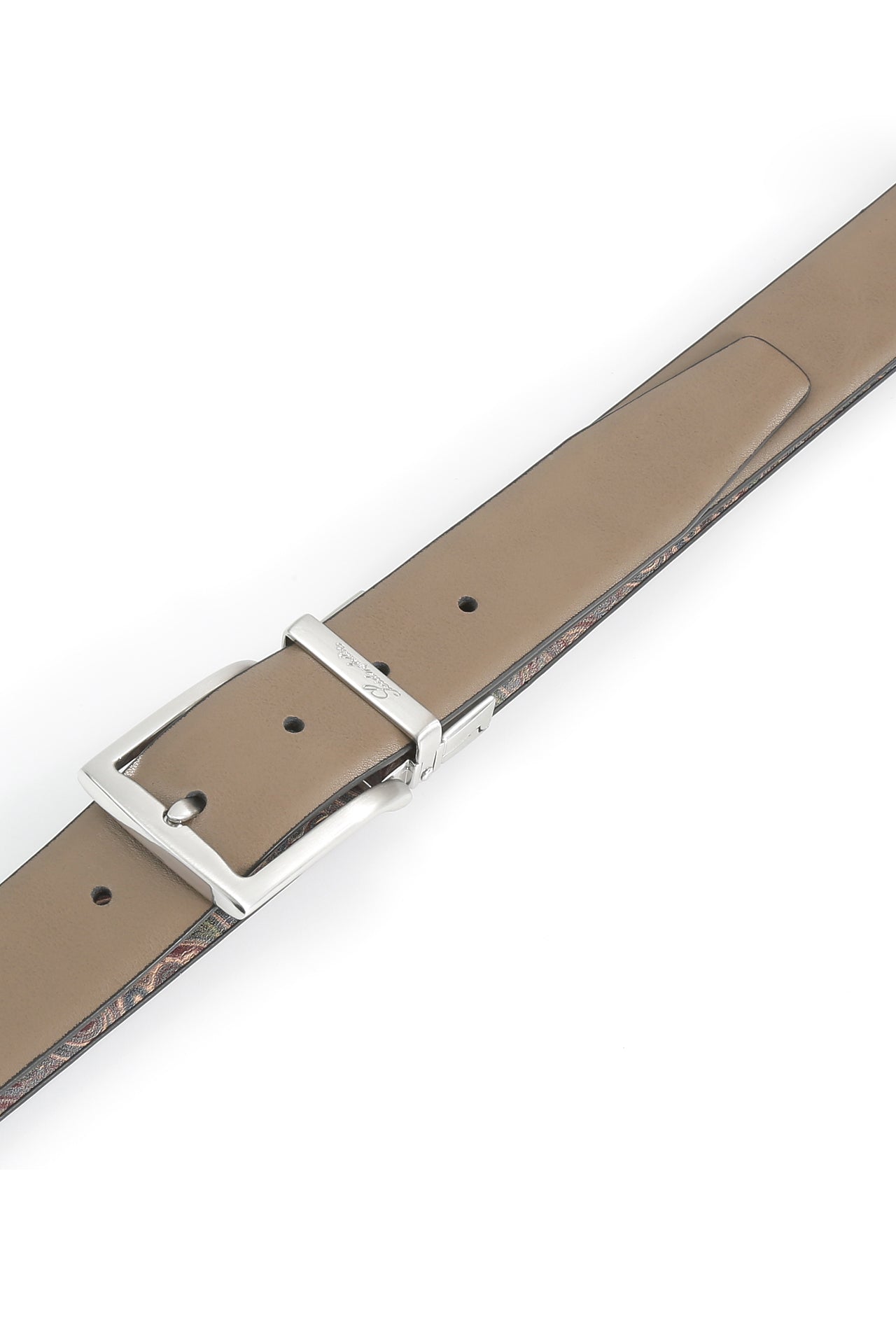 Se‪idenfalter Glattleder Wendegürtel - Gürtel geschlossen im Detail - Taupe