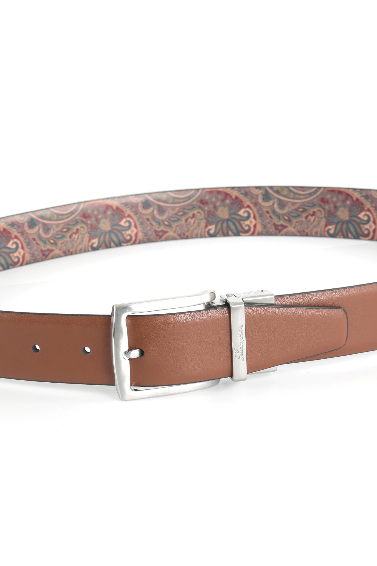 Se‪idenfalter Glattleder Wendegürtel - Gürtel geschlossen - Cognac