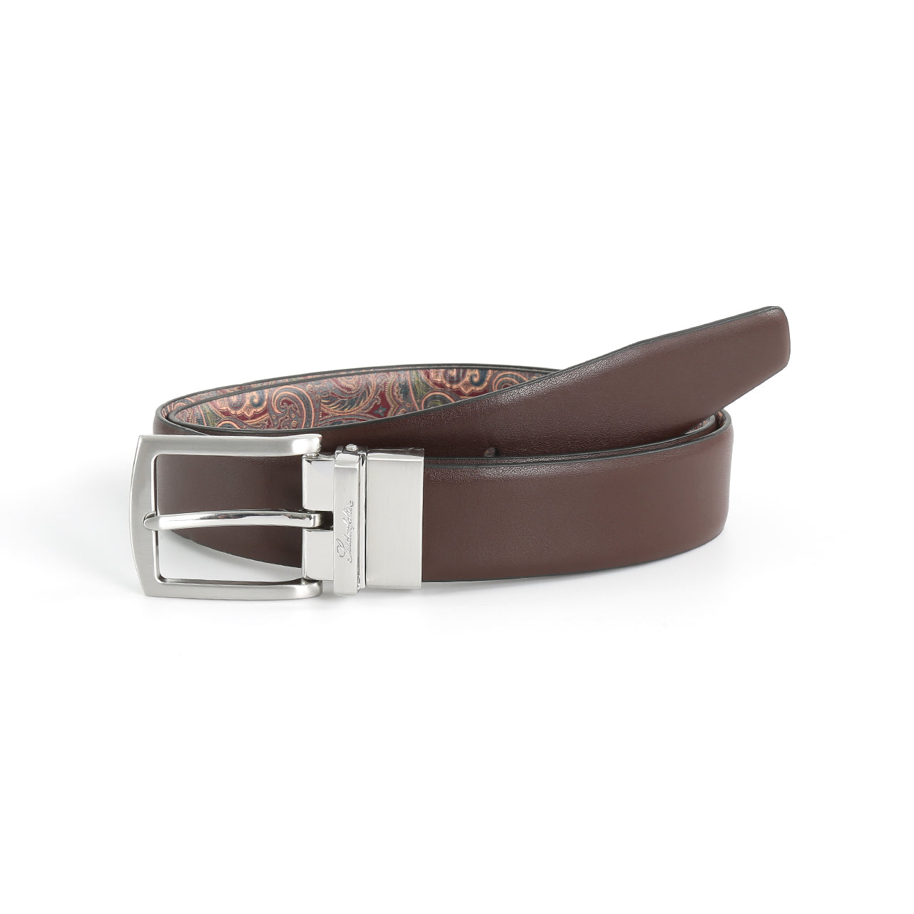 Se‪idenfalter Glattleder Wendegürtel - Dunkelbraun