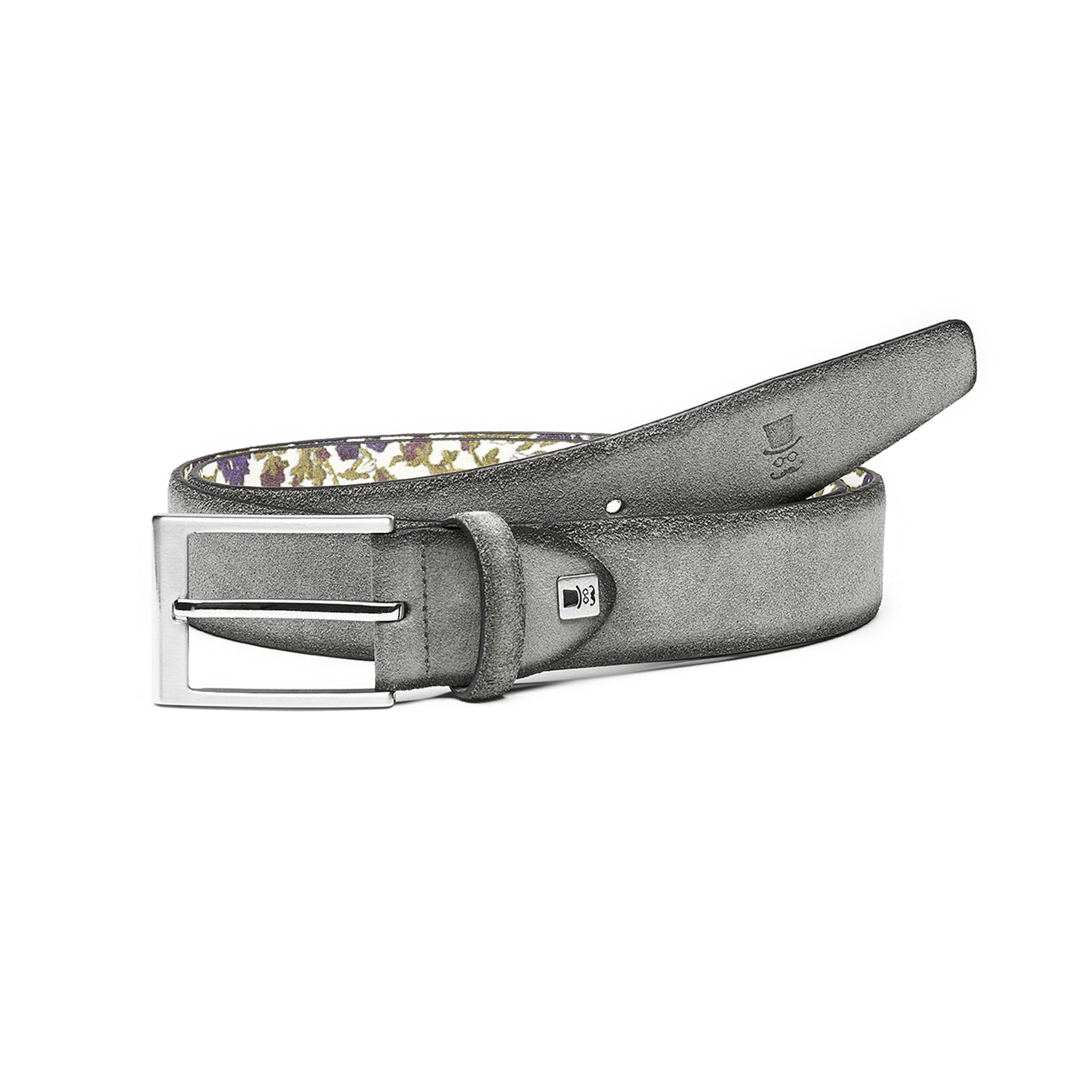 Prince Bowtie Veloursleder Gürtel Uni - Grau