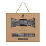 Prince Bowtie Kids Set - Schleife + Einstecktuch - Box - Grau