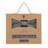Prince Bowtie Kids Set - Schleife + Einstecktuch - Box - Grau