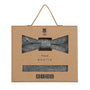 Prince Bowtie Kids Set - Schleife + Einstecktuch - Box - Grau