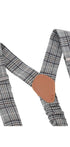Prince Bowtie Kids Hosenträger - Karomuster - Rückenteil - Grau