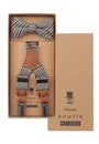 Prince Bowtie Kids Set - Hosenträger + Fliege - Box - Beige/Rot