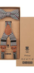 Prince Bowtie Kids Set - Hosenträger + Fliege - Box - Beige/Rot