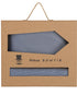Prince Bowtie Set Krawatte + Einstecktuch im Micro-Design - Box - Blau