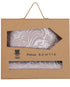Prince Bowtie Set Krawatte + Einstecktuch im Paisley-Design - Box - Altrosa
