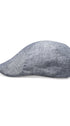 Prince Bowtie Schiebermütze im sportiven Leinenlook - Seitenansicht - Blau
