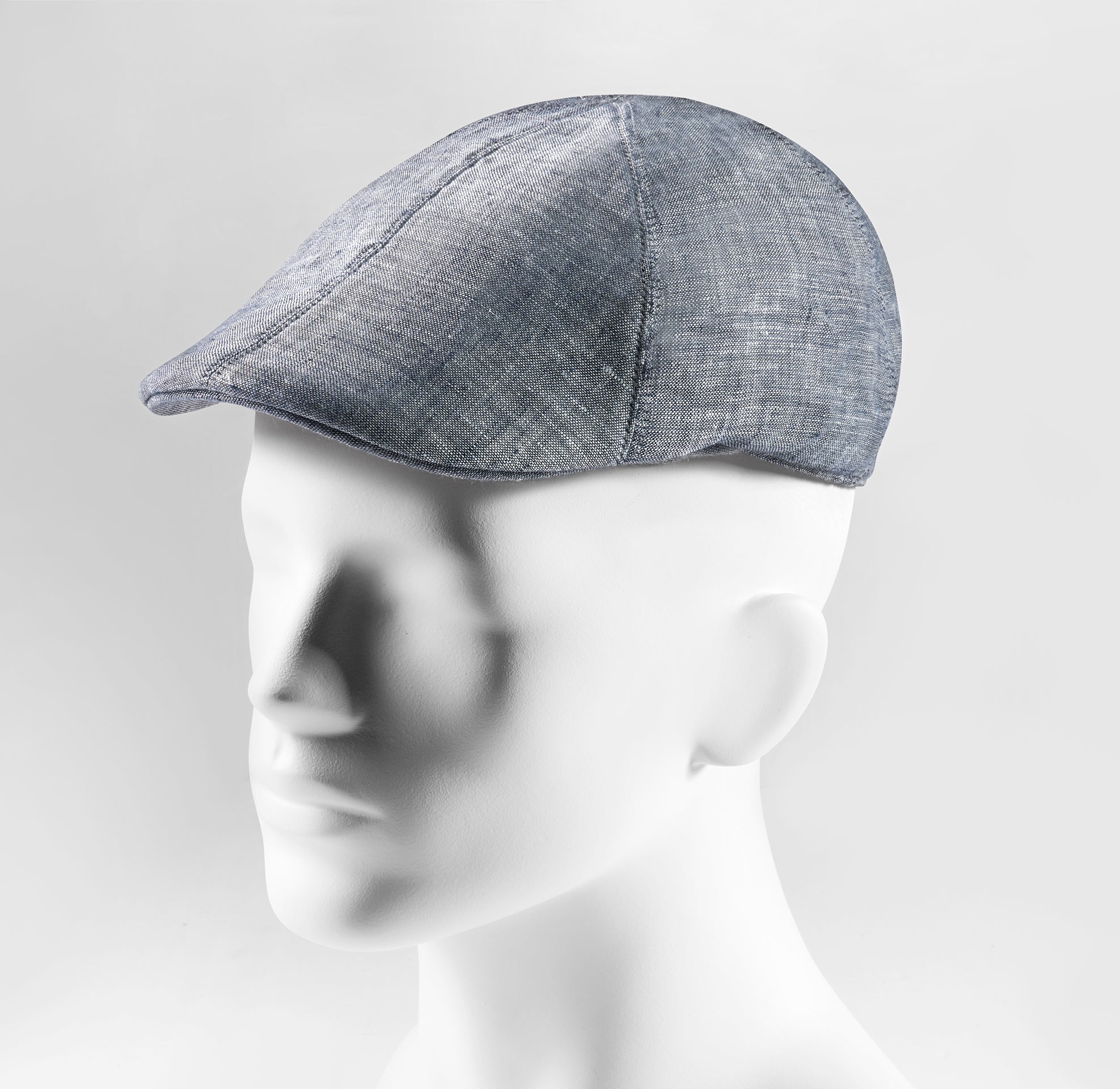 Prince Bowtie Schiebermütze im sportiven Leinenlook - Vorderansicht - Blau