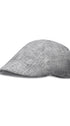 Prince Bowtie Schiebermütze im sportiven Leinenlook - Vorderansicht - Grau
