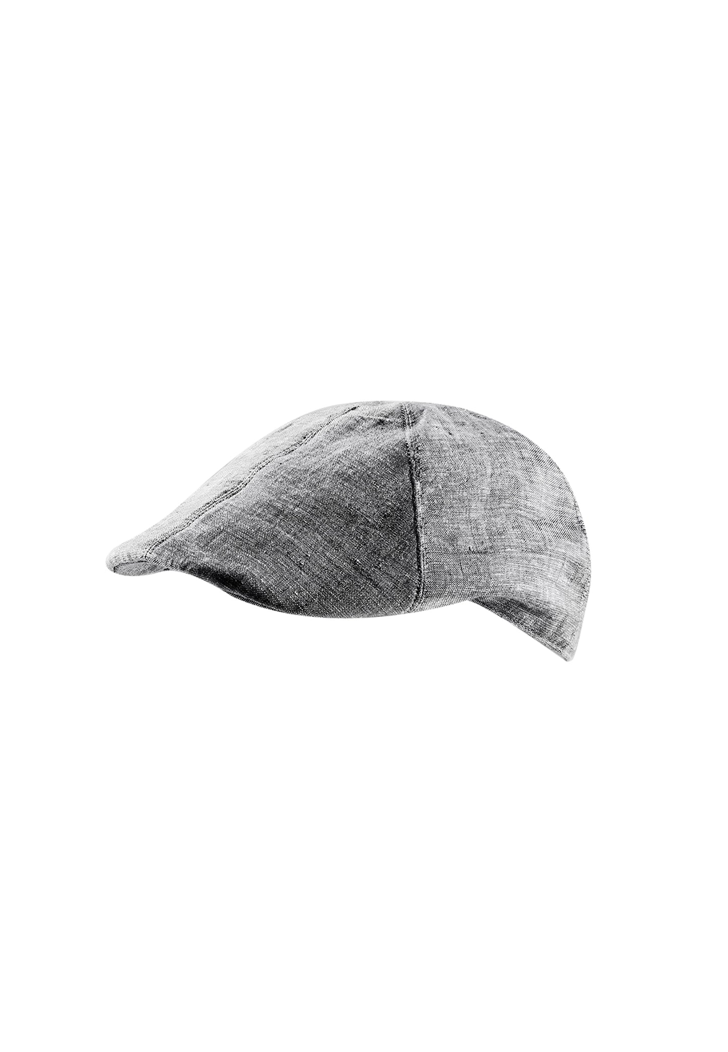 Gray flat cap in a sporty linen look
