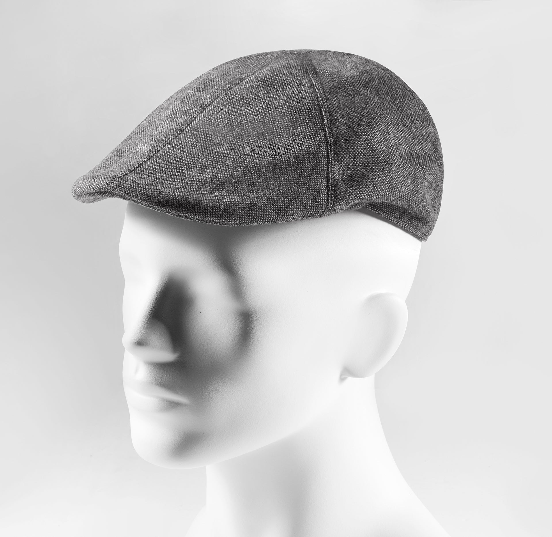 Prince Bowtie Schiebermütze im rustikalen Uni Design - Grau