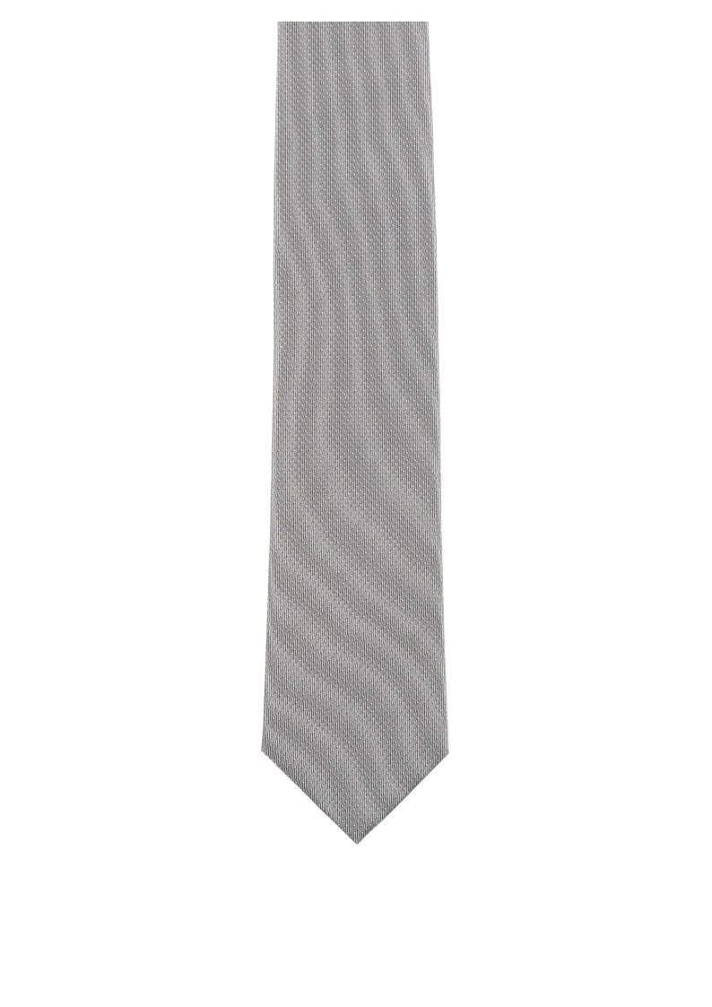 Seidenfalter Basic Picoté Krawatte - 7 cm - Vorderseite der Krawatte - Hellbeige