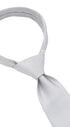 Seidenfalter Basic Picoté Krawatte - 7 cm - gebundener Knoten nur zur Veranschaulichung (ist nicht vorgebunden, wie beispielsweise die Zip Krawatte) - Hellgrau