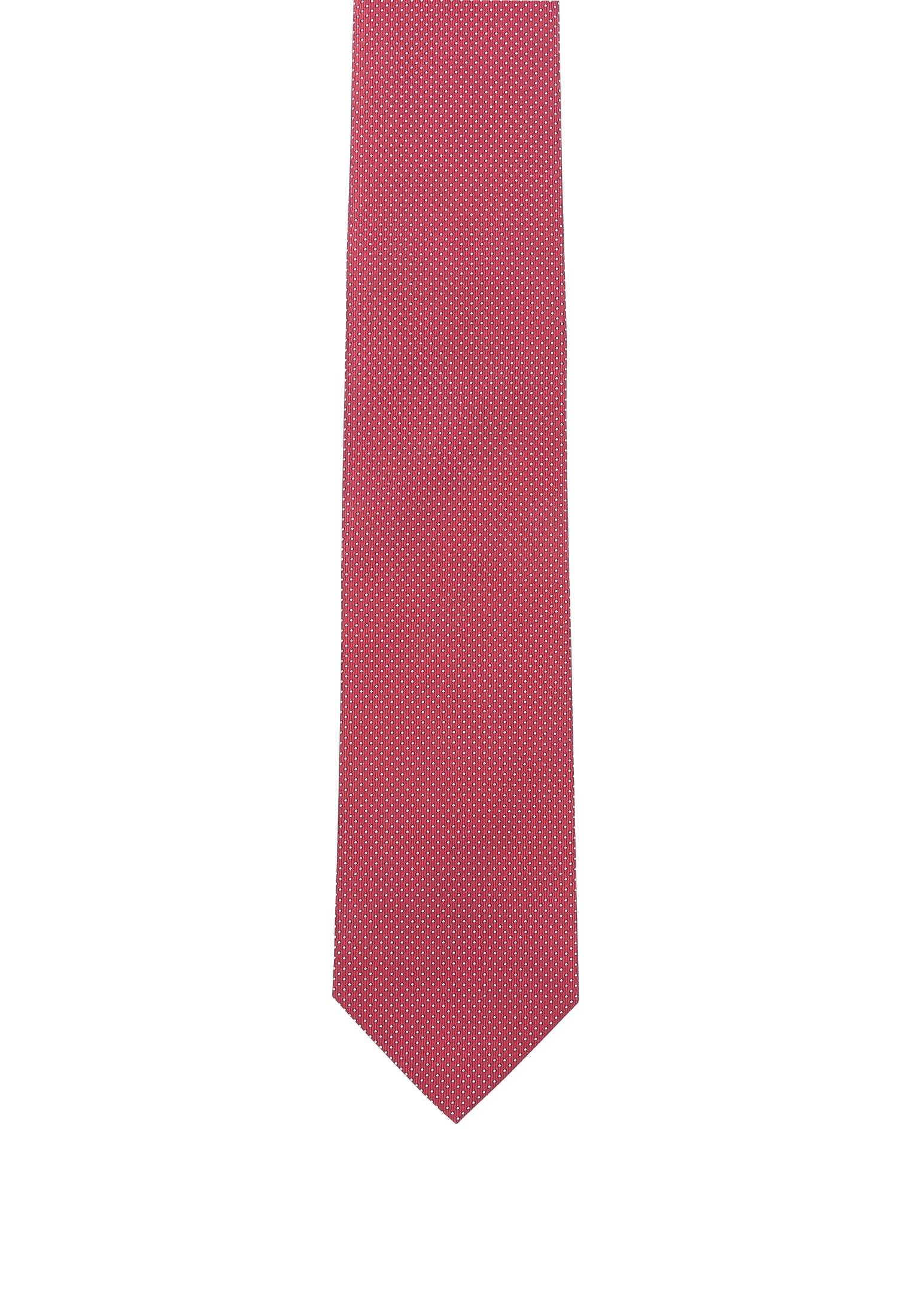 Seidenfalter Basic Picoté Krawatte - 7 cm - Vorderseite der Krawatte - Mittelrot