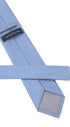 Seidenfalter Basic Uni Krawatte - 7 cm - Rückseite der Krawatte - Hellblau