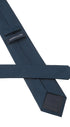 Seidenfalter Basic Uni Krawatte - 7 cm - Rückseite der Krawatte - Dunkelblau