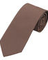 Seidenfalter Basic Uni Krawatte - 7 cm - Mittelbraun