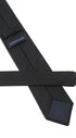 Seidenfalter Basic Uni Krawatte - 7 cm - Rückseite der Krawatte - Schwarz