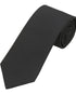 Seidenfalter Basic Uni Krawatte - 7 cm - Design und Farbe der Krawatte - Schwarz