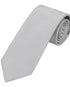 Seidenfalter Basic Uni Krawatte - 7 cm - Design und Farbe der Krawatte - Silber