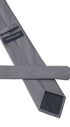 Seidenfalter Basic Uni Krawatte - 7 cm - Rückseite der Krawatte - Dunkelgrau
