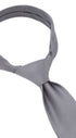 Seidenfalter Basic Uni Krawatte - 7 cm - gebundener Knoten nur zur Veranschaulichung (ist nicht vorgebunden, wie beispielsweise die Zip Krawatte) - Dunkelgrau
