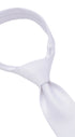 Seidenfalter Basic Uni Krawatte - 7 cm - gebundener Knoten nur zur Veranschaulichung (ist nicht vorgebunden, wie beispielsweise die Zip Krawatte) - Weiß