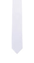 Seidenfalter Basic Uni Krawatte - 7 cm - Vorderseite der Krawatte - Weiß
