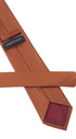 Seidenfalter Basic Uni Krawatte - 7 cm - Rückseite der Krawatte - Cognac