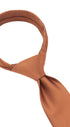 Seidenfalter Basic Uni Krawatte - 7 cm - gebundener Knoten nur zur Veranschaulichung (ist nicht vorgebunden, wie beispielsweise die Zip Krawatte) - Cognac