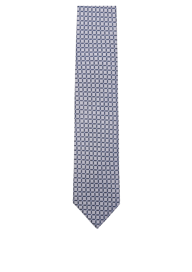 Seidenfalter Modische Krawatte - 7 cm - Vorderseite der Krawatte - Hellgrau