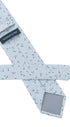 Seidenfalter Festliche Flower Krawatte - 7 cm - Rückseite der Krawatte - Hellblau
